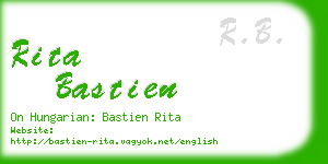 rita bastien business card